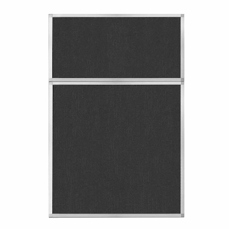 Versare Hush Panel Configurable Cubicle Partition 4' x 6' Black Fabric 1850602